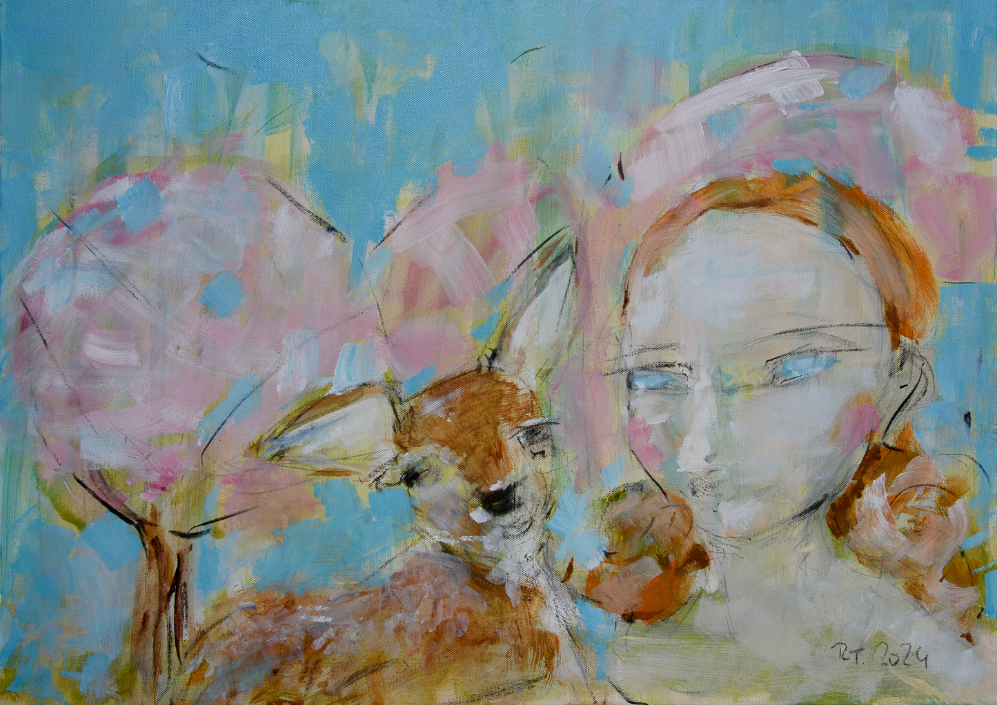 Girl with Deer